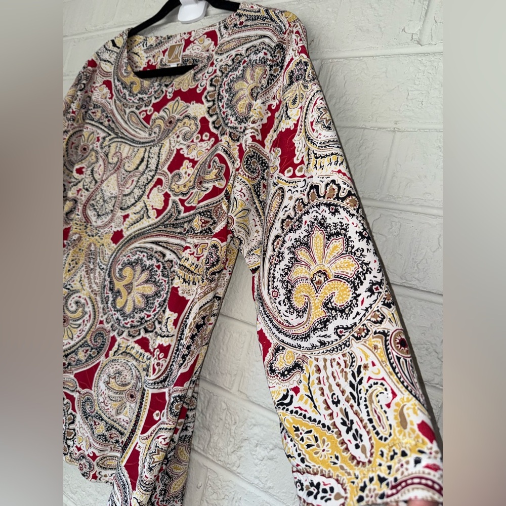 JM Collection women’s Sz L Blouse Shirt Top Mature ✨ - Picture 7 of 9